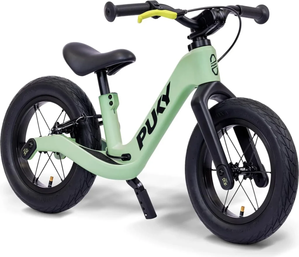 green balance bike from Puky